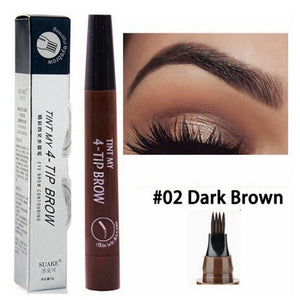 Microblading Tattoo Eyebrow Pen Waterproof Fork Tip Eyebrow Pencil Long Lasting 5 Colors Nude Fine Sketch Liquid Eye Brow Pencil
