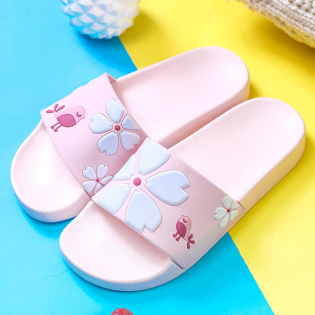 Cartoon Unicorn Cute Animal Fruit Women Home Slippers Summer Sandals Ladies Slides Indoor House Shoes Flip Flops Sandalias Mujer