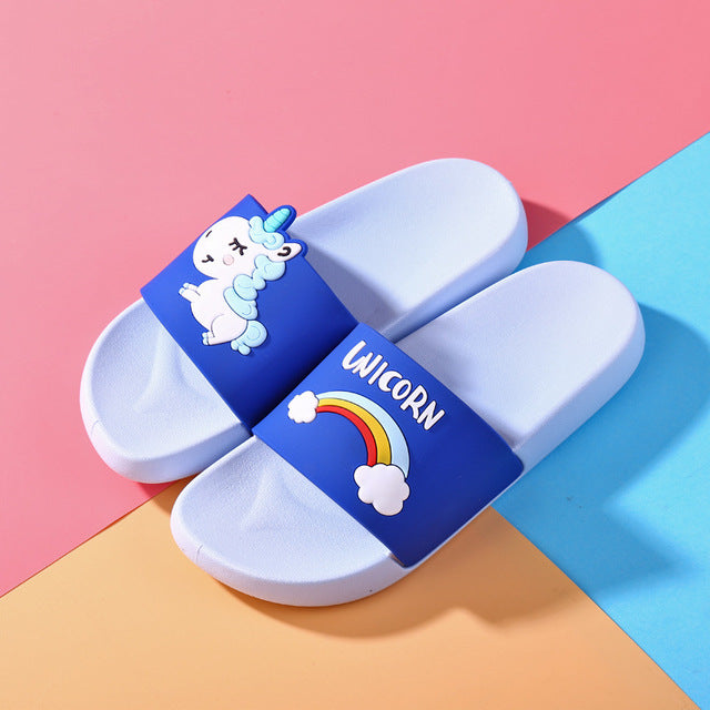 Cartoon Unicorn Cute Animal Fruit Women Home Slippers Summer Sandals Ladies Slides Indoor House Shoes Flip Flops Sandalias Mujer