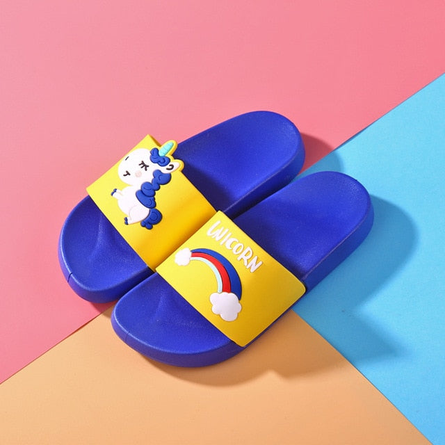 Cartoon Unicorn Cute Animal Fruit Women Home Slippers Summer Sandals Ladies Slides Indoor House Shoes Flip Flops Sandalias Mujer